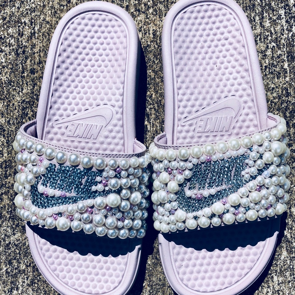 Not For Sale! Custom Bling Nike Slides